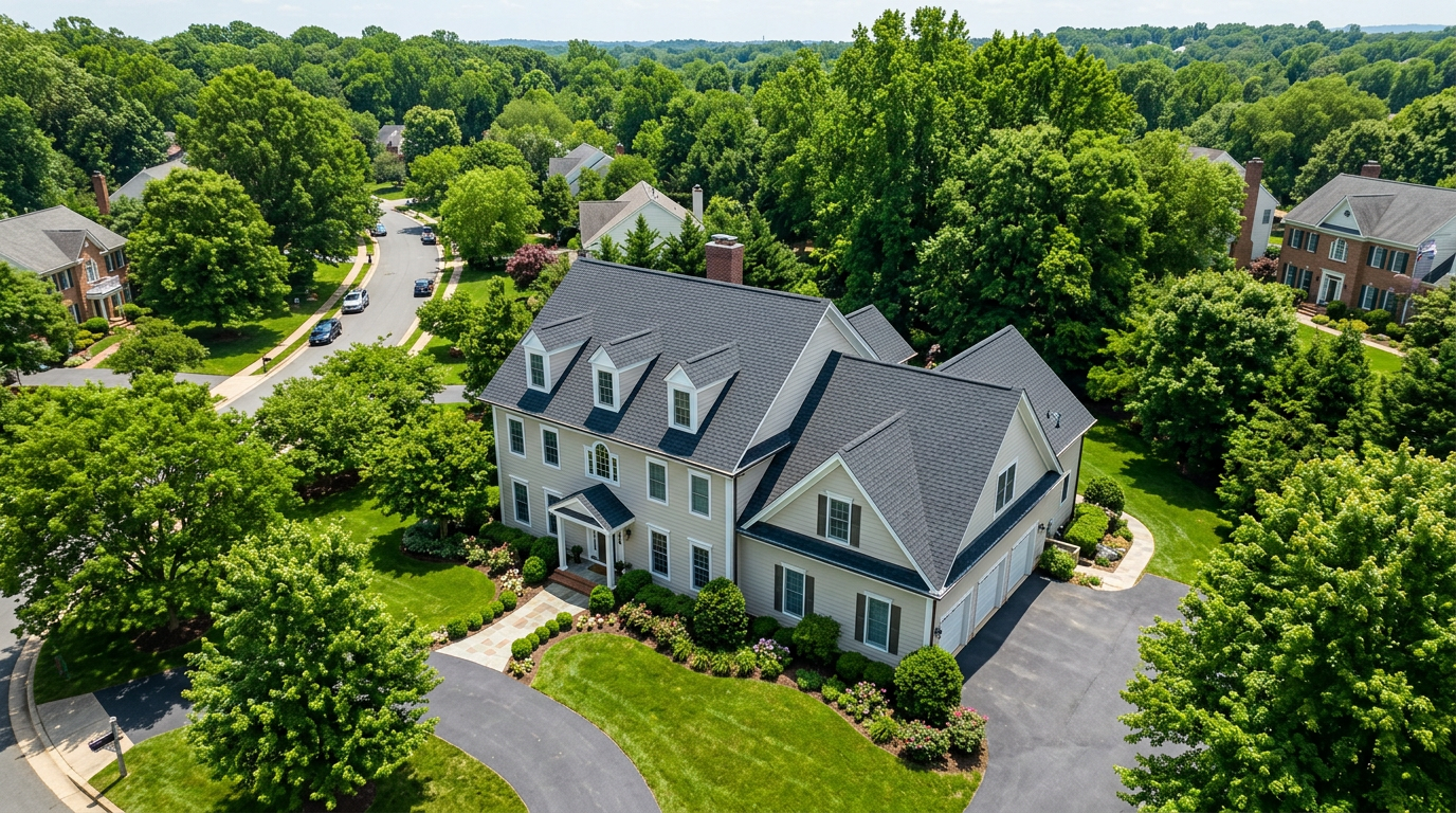completed new roof on northern virginia home