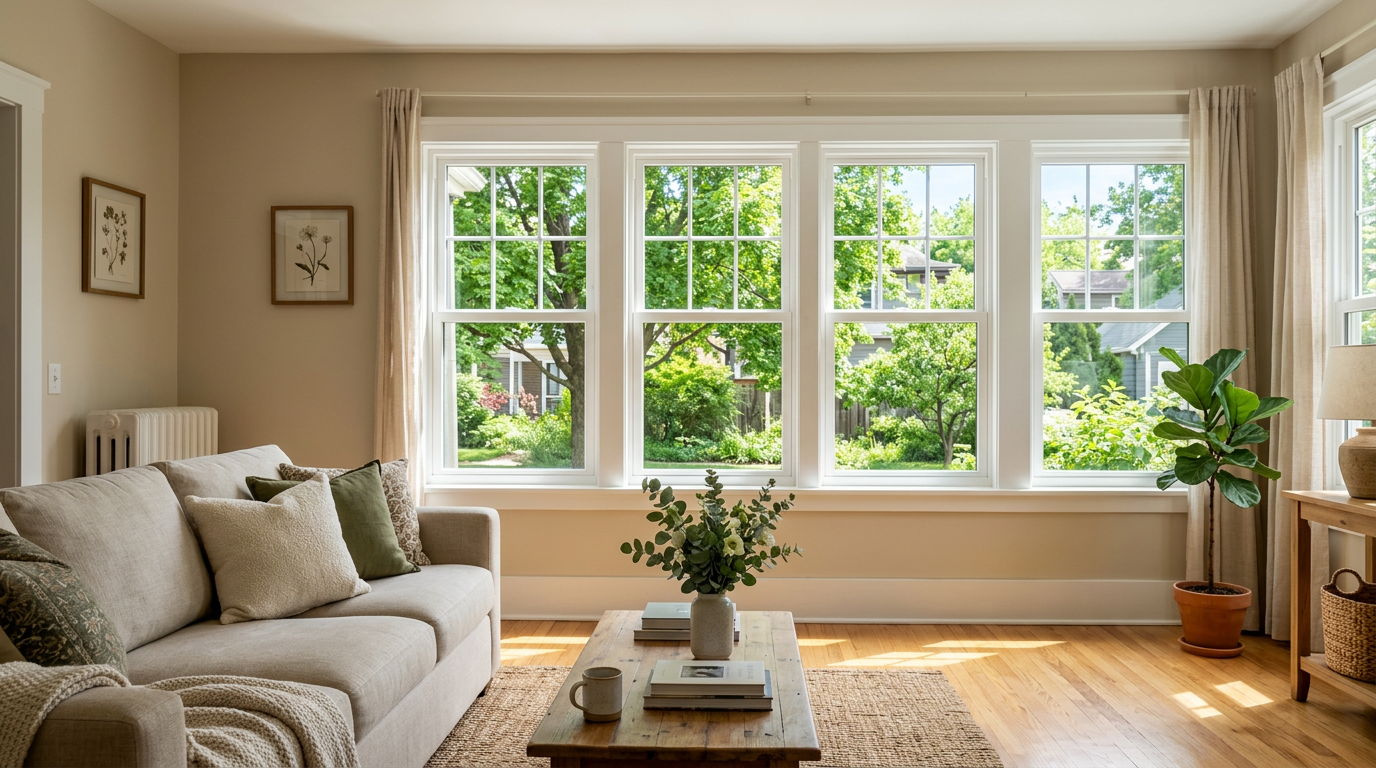 new replacement windows letting natural light into northern virginia home