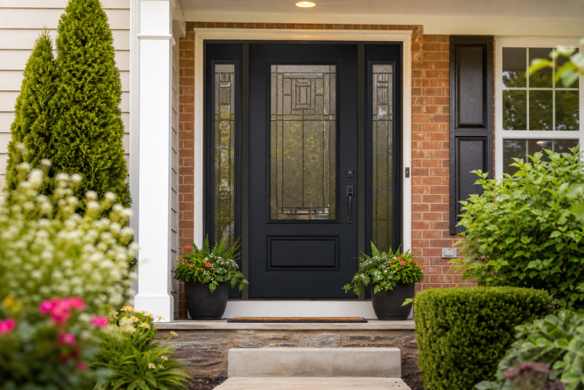 Entry door replacement cost in Northern Virginia for a new fiberglass front door