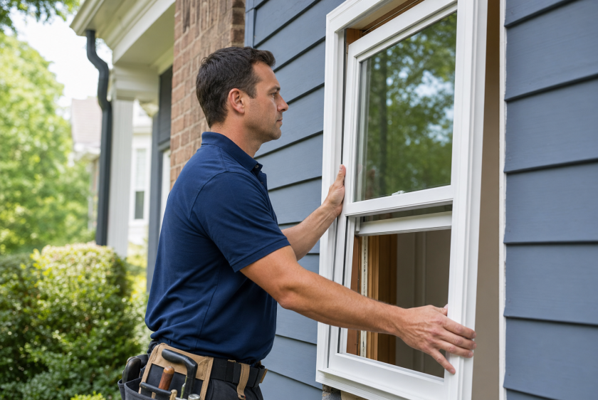 Window replacement cost in Northern Virginia - new vinyl window installation
