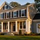 New gray fiber cement lap siding on a Northern Virginia home, illustrating siding replacement cost
