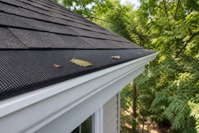 Are gutter guards worth it? Micro-mesh guards keeping leaves out of the gutters on a Northern Virginia home